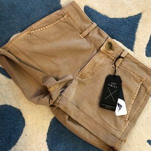 Khaki Midi Shorts
